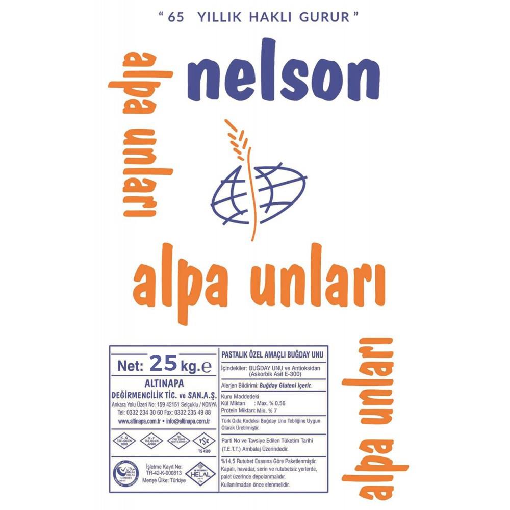 Alpa Nelson Özel Amaçlı Pastalık Buğday Unu 25 Kilo